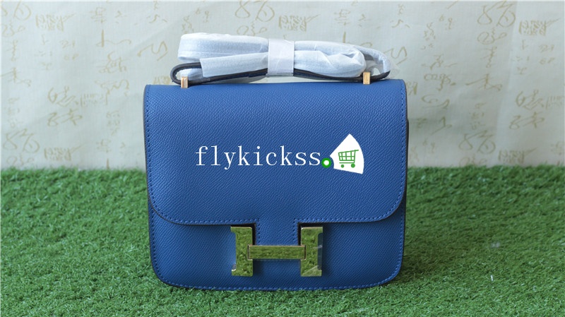 Hermes Blue Shoulder Bag 18inches